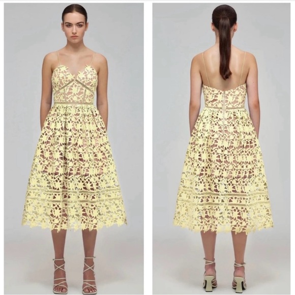 Self-Portrait Dresses & Skirts - NWT Self Portrait Yellow Azaelea Dress